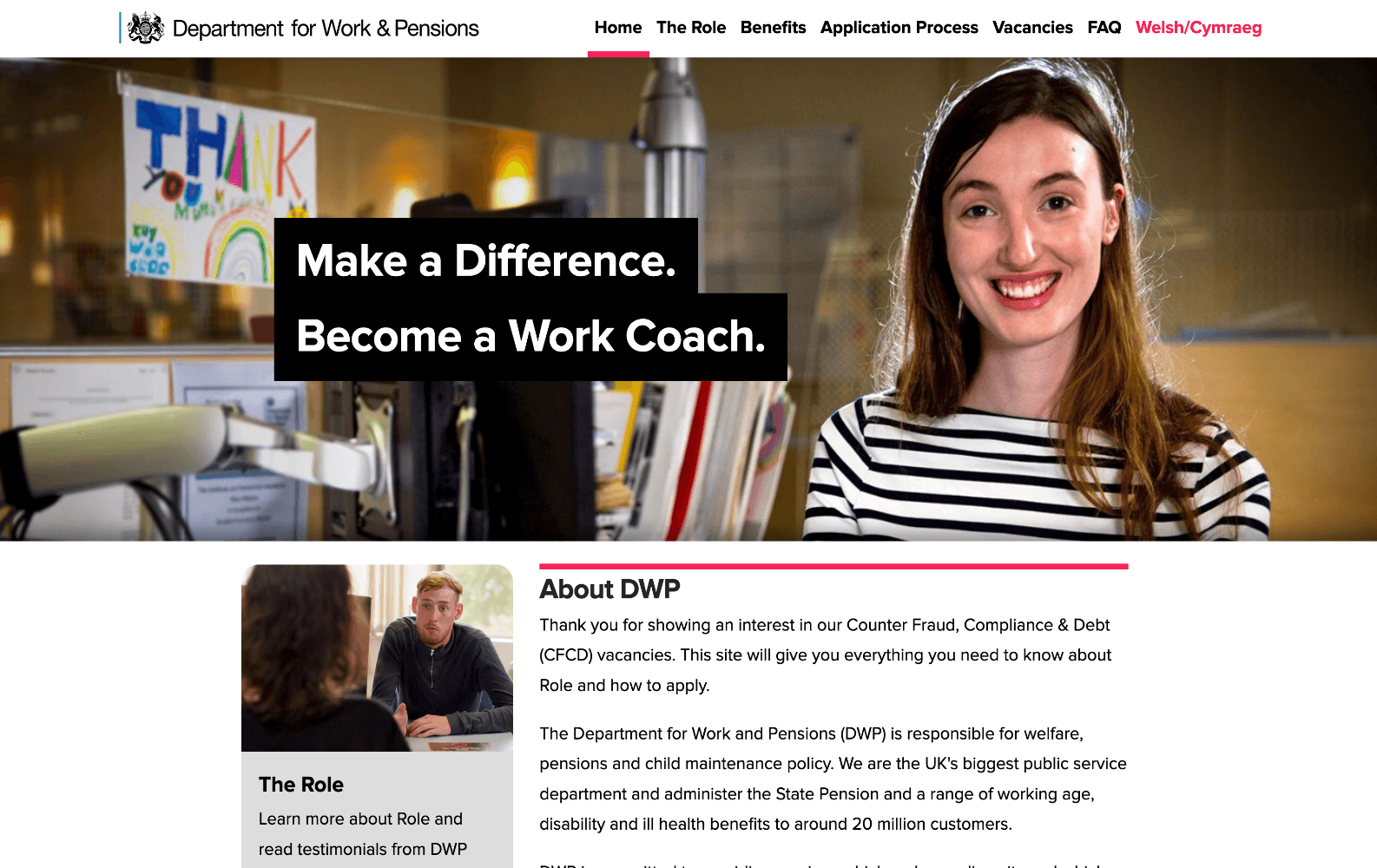 DWP project screenshot